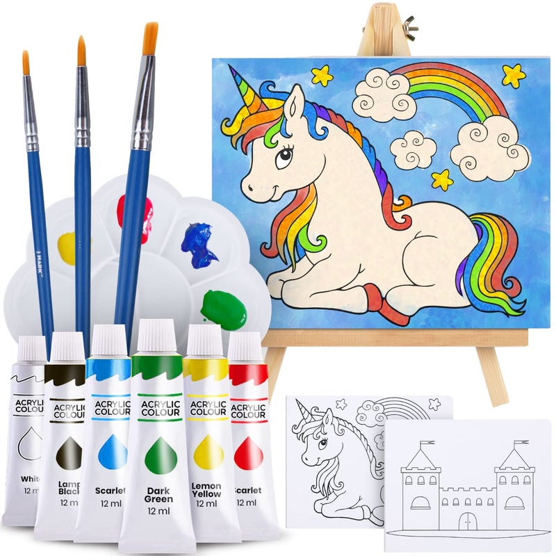 J MARK Kids Painting Set - All Inclusive Acrylic Paint Set for Kids - Safe Painting Supplies - Image 1